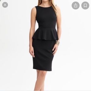 Versatile Black Peplum Dress